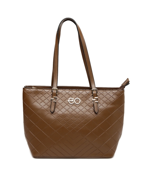 

E2O Brown Textured Shoulder Bag