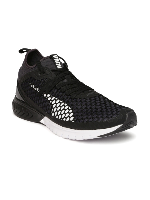 

Puma Men Black & Navy Blue IGNITE Dual NETFIT Running Shoes
