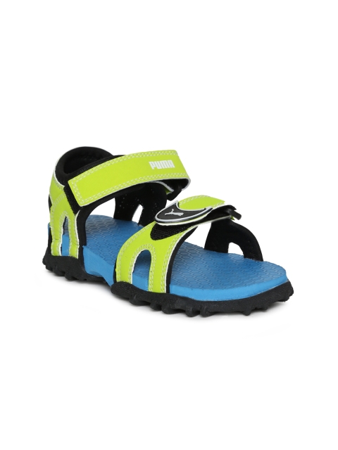Puma Men Green & Blue Track PS Sports Sandals available at myntra for Rs.844