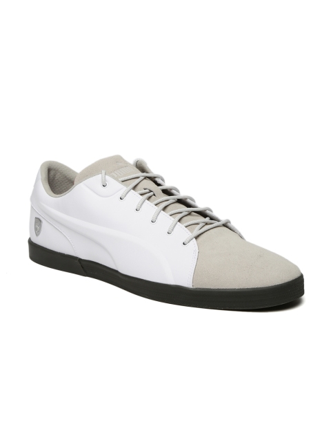 

Puma Unisex White & Grey SF Wayfarer Colourblocked Leather Sneakers