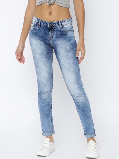 

Roadster Women Blue Skinny Fit Mid-Rise Clean Look Stretchable Jeans