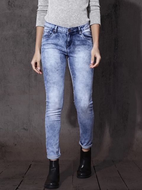 

Roadster Women Blue Skinny Fit Mid-Rise Clean Look Stretchable Jeans