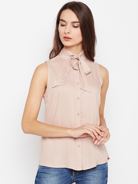 

Pepe Jeans Women Beige Regular Fit Solid Casual Shirt