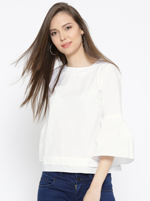 

Pepe Jeans Women White Solid Top
