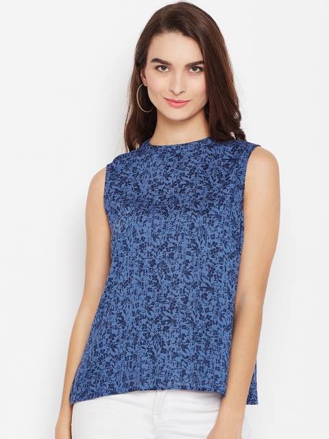 

Pepe Jeans Women Blue Floral Print A-Line Top