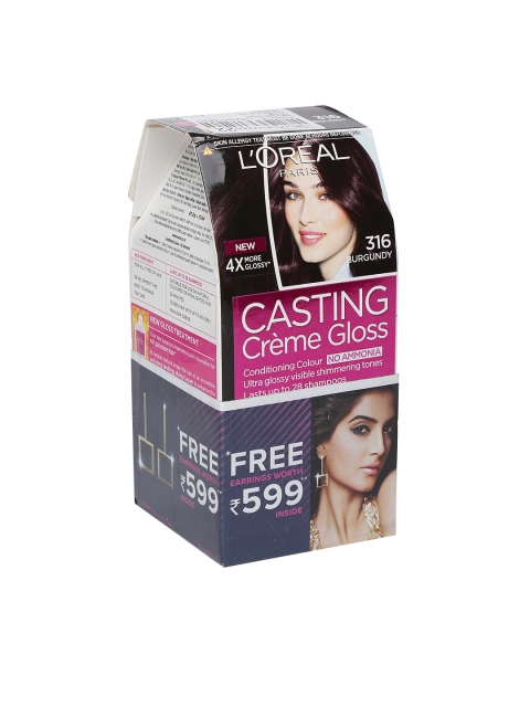 L'Oreal Paris Casting Creme Gloss Burgundy Hair Color 316 available at myntra for Rs.504