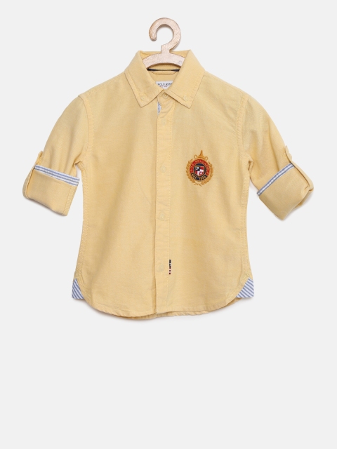 

U.S. Polo Assn. Kids Boys Yellow Regular Fit Solid Casual Shirt