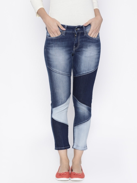 

Pepe Jeans Women Blue Jazalin Regular Fit Mid-Rise Clean Look Stretchable Jeans