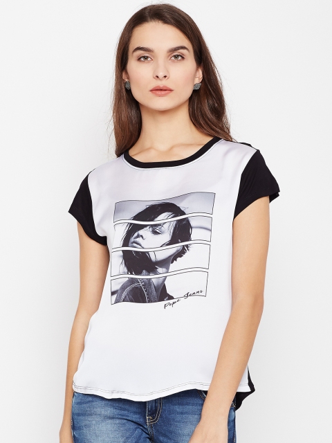 

Pepe Jeans Women Off-White Printed Top
