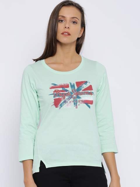 

Pepe Jeans Women Green Printed T-shirt