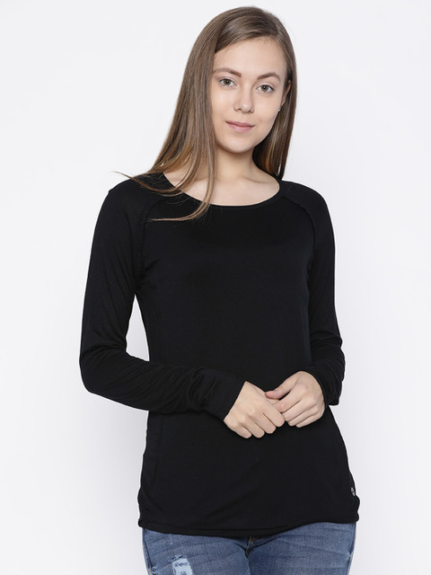 

Pepe Jeans Women Black Solid Round Neck T-shirt