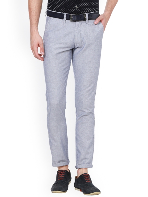 

People Men Blue Slim Fit Solid Chinos