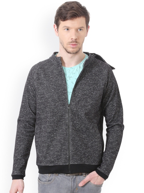 

Peter England Casuals Men Grey Self Design Sweatshirt