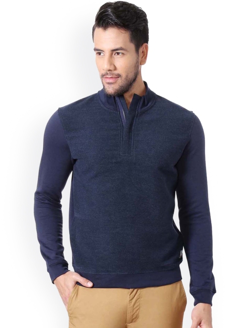 

Peter England Casual Men Navy Blue Solid Sweatshirt