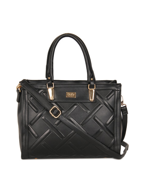 

Allen Solly Black Textured Handheld Bag