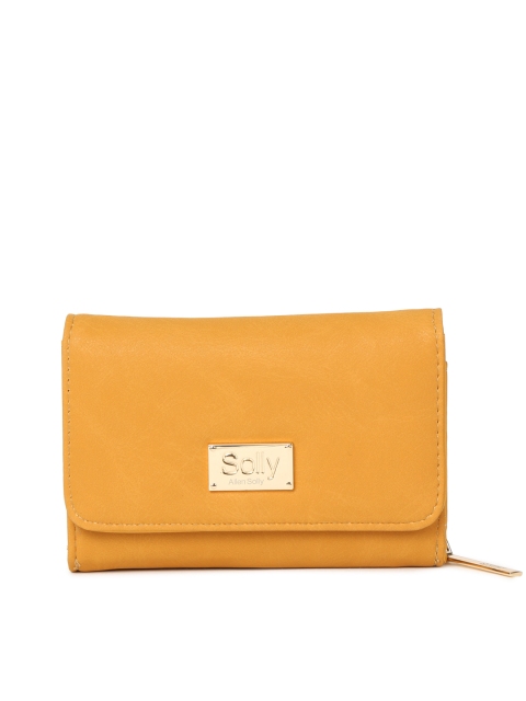 

Allen Solly Women Mustard Solid Zip Around Wallet