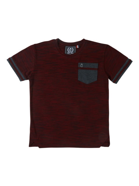 

Gini and Jony Boys Maroon Solid Round Neck T-shirt