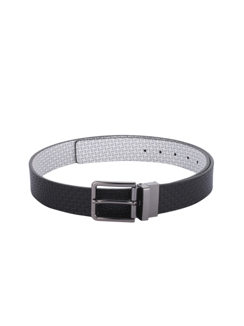 

Alvaro Castagnino Men White & Black Printed Leather Belt