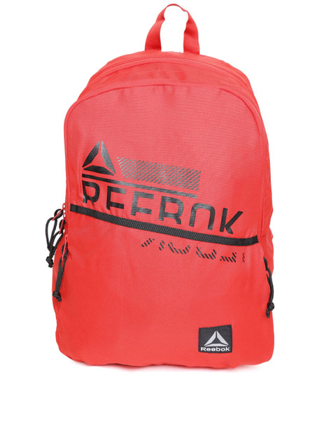 

Reebok Unisex Red Style Found Follow Brand Logo Print Backpack