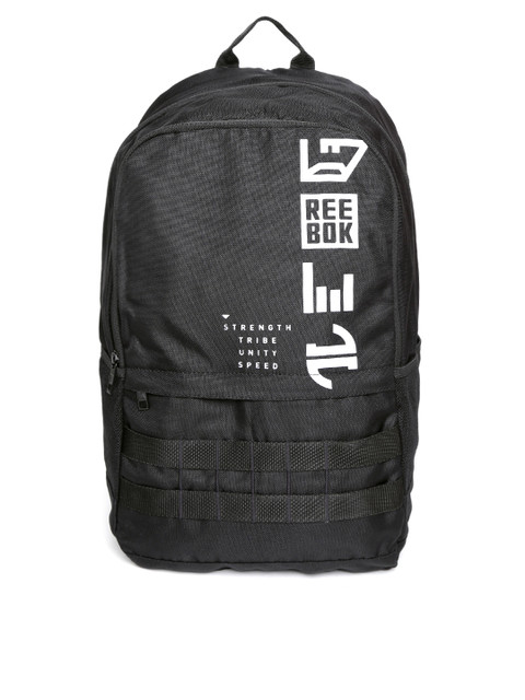 

Reebok Kids Black REBELZ Brand Logo Backpack