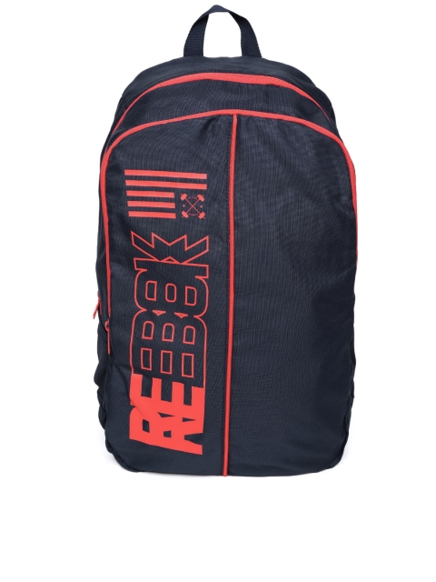 

Reebok Unisex Navy Blue Padded BR Brand Logo Backpack