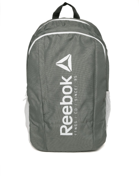 

Reebok Unisex Grey Found Brand Logo Print Backpack