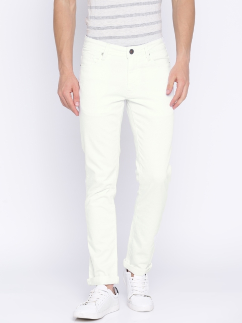 

United Colors of Benetton Men White Skinny Fit Mid-Rise Clean Look Stretchable Jeans