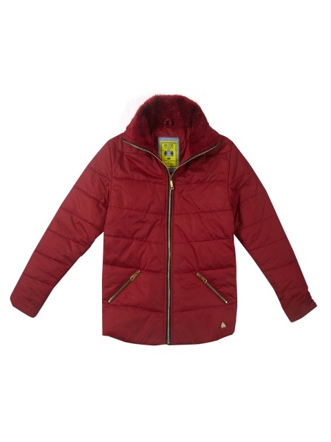 

Gini and Jony Girls Maroon Solid Padded Jacket