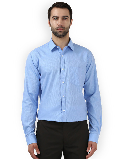 

Park Avenue Men Blue Smart Slim Fit Printed Formal Shirt