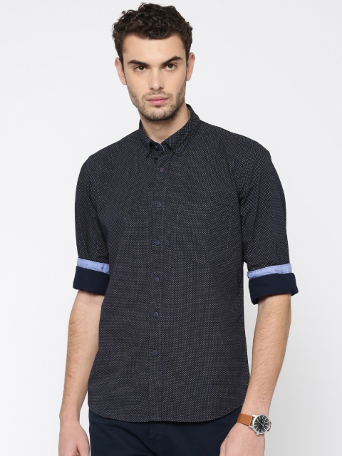 

University of Oxford by People Men Navy Printed Casual Shirt, Navy blue