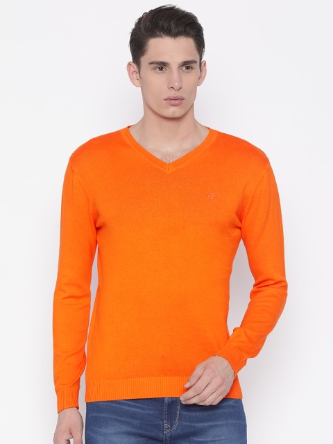 

Pepe Jeans Men Orange Solid Pullover