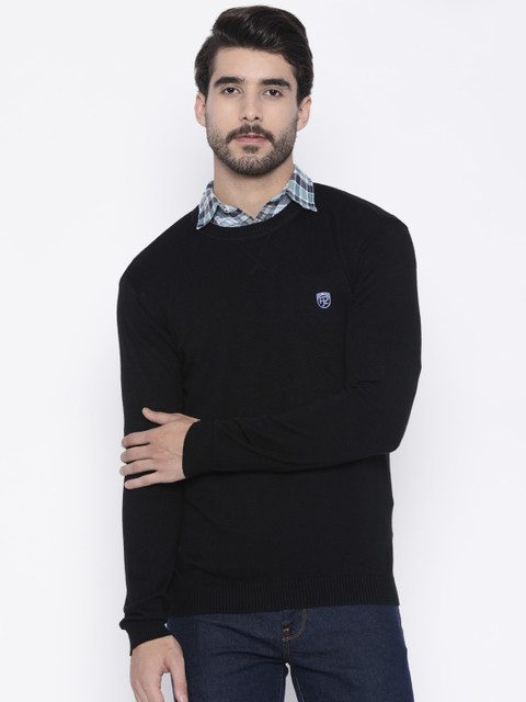 

Pepe Jeans Men Black Solid Pullover Sweater