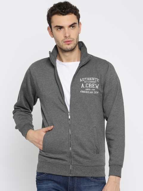 

American Crew Men Charcoal Printed Sweatshirt