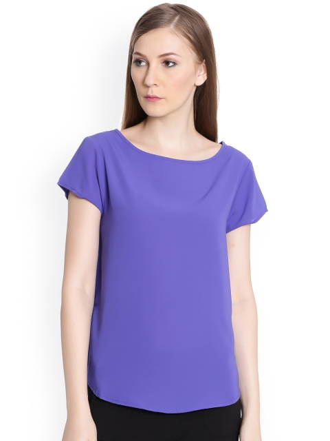 

United Colors of Benetton Women Purple Solid Top