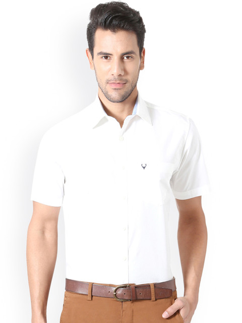 

Allen Solly Men White Slim Fit Solid Casual Shirt