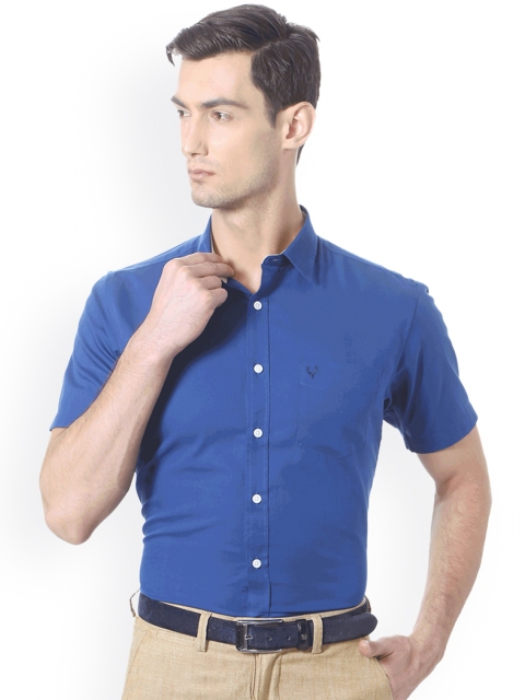 

Allen Solly Men Blue Sport Fit Solid Casual Shirt