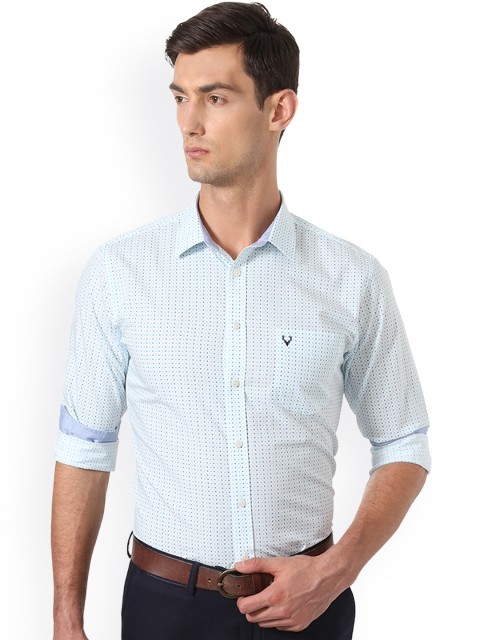 

Allen Solly Men Blue Slim Fit Printed Casual Shirt