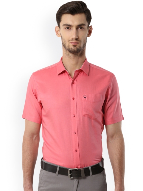 

Allen Solly Men Coral Red Slim Fit Solid Formal Shirt