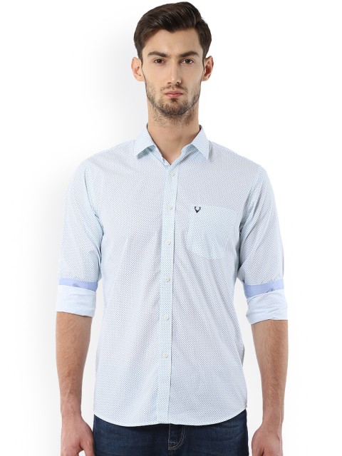 

Allen Solly Men Blue Slim Fit Printed Casual Shirt