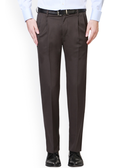 

Allen Solly Men Brown Regular Fit Solid Formal Trousers