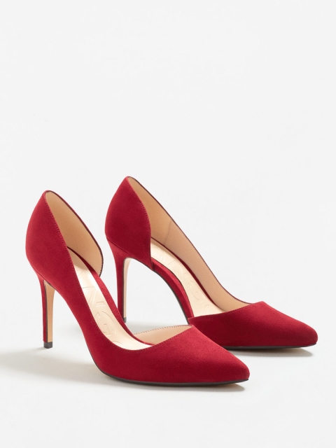 

MANGO Women Maroon Solid Pumps
