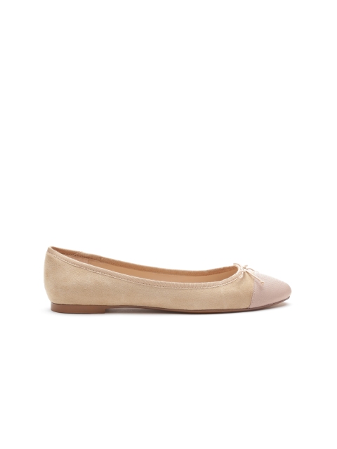 

MANGO Women Beige Solid Ballerinas