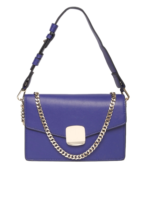 

MANGO Blue Solid Shoulder Bag