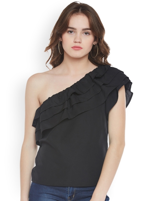 

Popnetic Women Black Solid Top