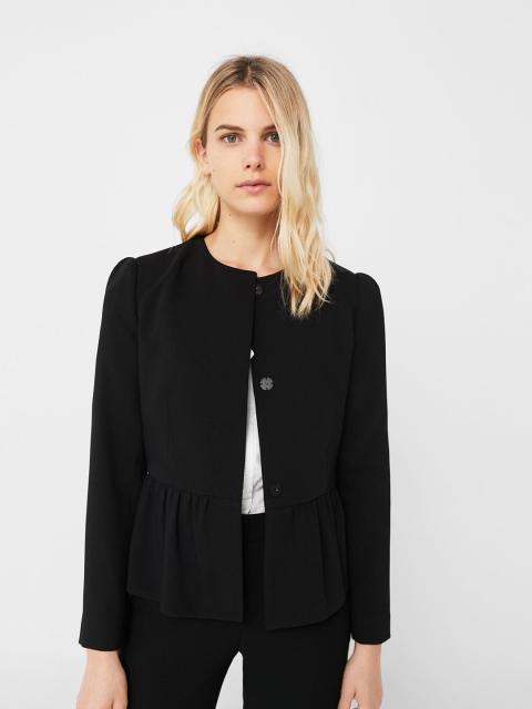 

MANGO Black Single-Breasted Blazer