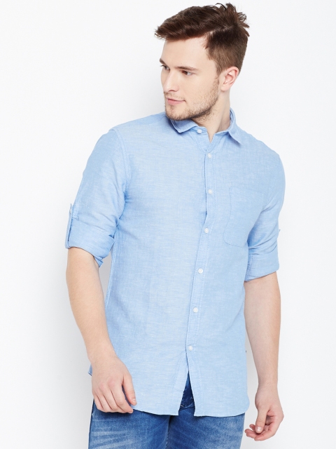 

Jack & Jones Men Blue Slim Fit Solid Casual Shirt