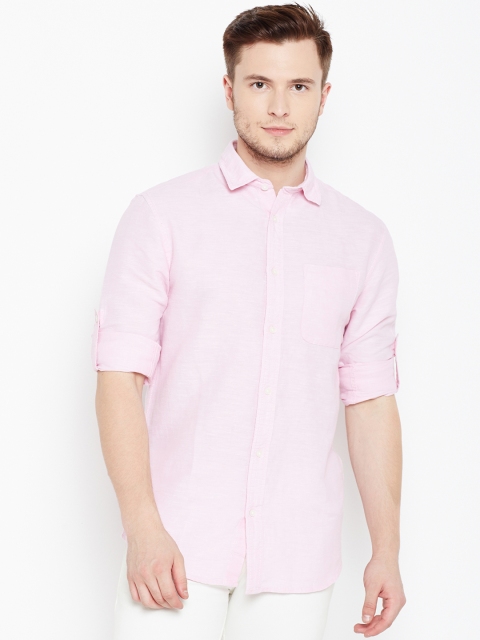 

Jack & Jones Men Pink Slim Fit Solid Casual Shirt