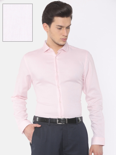 

Jack & Jones Men Pink Regular Fit Solid Formal Shirt