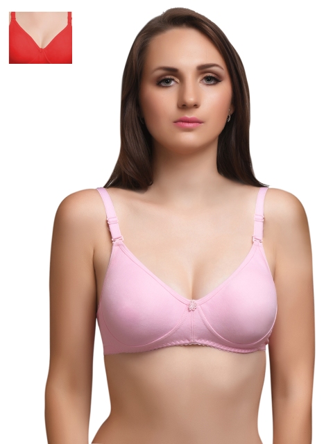 

Lady Lyka Pack of 2 Full-Coverage T-shirt Bras, Pink