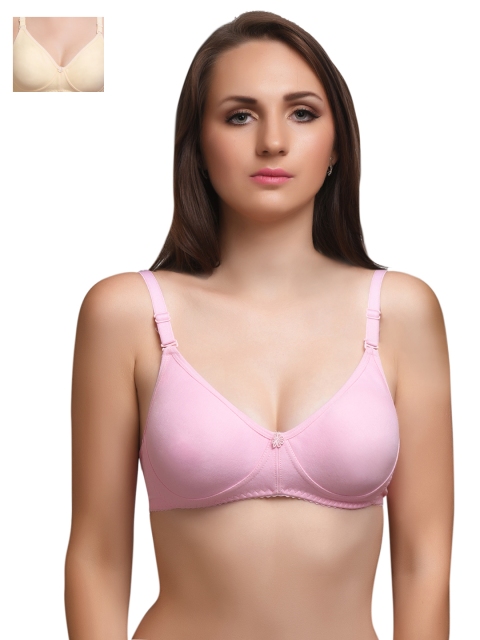 

Lady Lyka Pack of 2 Full-Coverage T-shirt Bras, Beige